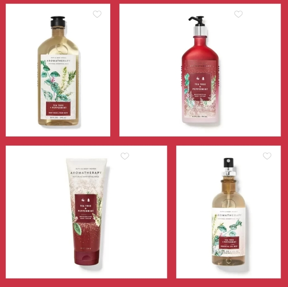 TEA TREE PEPPERMINT AROMATHERAPY 4-PIECE BATH & BODY BUNDLE - Picture 1 of 1